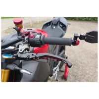 LEVIER EMBRAYAGE PLIABLE POUR MAITRE CYLINDRE BREMBO POUR STREETFIGHTER V4 2026 - Couleur 1 : CARBONE NOIR BRILLANT