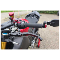 LEVIER EMBRAYAGE PLIABLE POUR MAITRE CYLINDRE BREMBO POUR STREETFIGHTER V4 2026 - Couleur 1 : CARBONE NOIR MAT