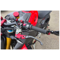 LEVIER EMBRAYAGE PLIABLE POUR MAITRE CYLINDRE BREMBO POUR STREETFIGHTER V4 2026 - Couleur 1 : CARBONE NOIR MAT