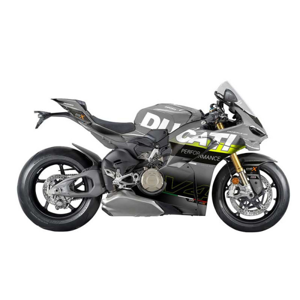 Kit déco DUCATI PANIGALE V4S/R - MODELE V1 - GRIS JAUNE - Finition : BRILLANT, Modèle : STANDARD, Modèle Panigale : Modèle V4R