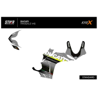 Kit déco DUCATI PANIGALE V4S/R - MODELE V1 - GRIS JAUNE - Finition : BRILLANT, Modèle : FULL, Modèle Panigale : Modèle V4R