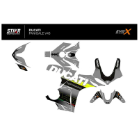 Kit déco DUCATI PANIGALE V4S/R - MODELE V1 - GRIS JAUNE - Finition : BRILLANT, Modèle : STANDARD, Modèle Panigale : Modèle V4S