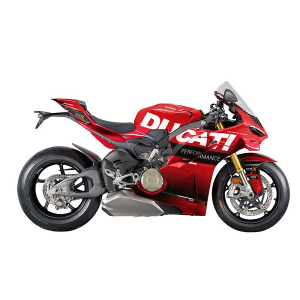 Kit déco DUCATI PANIGALE V4S/R - MODELE V1 - ROUGE - Finition : BRILLANT, Modèle : STANDARD, Modèle Panigale : Modèle V4R