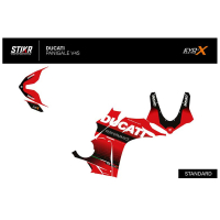 Kit déco DUCATI PANIGALE V4S/R - MODELE V1 - ROUGE - Finition : BRILLANT, Modèle : STANDARD, Modèle Panigale : Modèle V4S