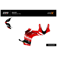 Kit déco DUCATI PANIGALE V4S/R - MODELE V3 - ROUGE - Modèle : STANDARD, Finition : MAT, Modèle Panigale : Modèle V4R