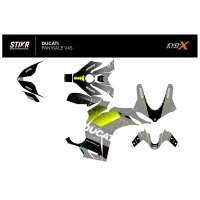 Kit déco DUCATI PANIGALE V4S/R - MODELE V3 - GRIS JAUNE - Finition : BRILLANT, Modèle : STANDARD, Modèle Panigale : Modèle V4R