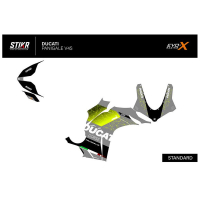 Kit déco DUCATI PANIGALE V4S/R - MODELE V3 - GRIS JAUNE - Modèle : FULL, Finition : MAT, Modèle Panigale : Modèle V4S