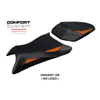 HOUSSE DE SELLE COMPATIBLE | KTM 125 DUKE 2024-2026 | MOD MOLA - Couleur : NOIR, Logo : AVEC LOGO, Type : ULTRAGRIP