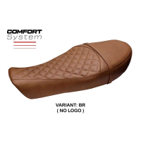 HOUSSE DE SELLE COMPATIBLE | MOTO GUZZI V9 ROAMER 2016-2024 | MOD AVERSA - Type : STANDARD, Logo : AVEC LOGO, Couleur : BRIQUE