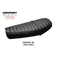 HOUSSE DE SELLE COMPATIBLE | MOTO GUZZI V9 BOBBER 2016-2018 | MOD ACERRA - Type : CONFORT, Logo : AVEC LOGO, Couleur : BRIQUE