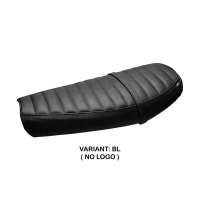 HOUSSE DE SELLE COMPATIBLE | MOTO GUZZI V9 BOBBER 2016-2018 | MOD ACERRA - Type : CONFORT, Logo : AVEC LOGO, Couleur : BRIQUE