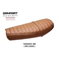 HOUSSE DE SELLE COMPATIBLE | MOTO GUZZI V9 BOBBER 2016-2018 | MOD ACERRA - Type : STANDARD, Couleur : BRIQUE, Logo : SANS LOGO