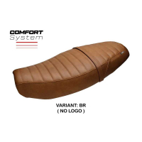 HOUSSE DE SELLE COMPATIBLE | TRIUMPH SPEED TWIN 1200 2019-2026 | MOD BOMLO - Couleur : NOIR, Type : CONFORT, Logo : AVEC LOGO