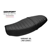 HOUSSE DE SELLE COMPATIBLE | TRIUMPH SPEED TWIN 1200 2019-2026 | MOD BOMLO - Type : CONFORT, Logo : AVEC LOGO, Couleur : BRIQUE