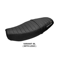 HOUSSE DE SELLE COMPATIBLE | TRIUMPH SPEED TWIN 1200 2019-2026 | MOD BOMLO - Type : CONFORT, Logo : AVEC LOGO, Couleur : BRIQUE