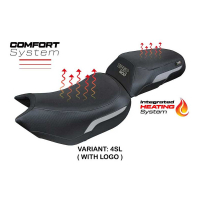HOUSSE DE SELLE COMPATIBLE | TRIUMPH TIGER 1200 2022-2026 | MOD WALES COMFORT SY - Couleur : BLANC, Type : CONFORT, Logo : AVEC LOGO