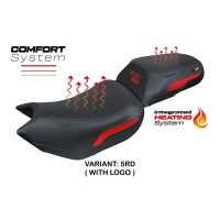 HOUSSE DE SELLE COMPATIBLE | TRIUMPH TIGER 1200 2022-2026 | MOD WALES COMFORT SY - Type : CONFORT, Logo : AVEC LOGO, Couleur : ARGENT