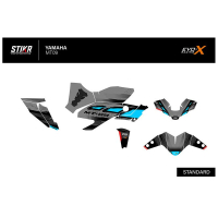 KIT DECO STIKRLAB YAMAHA MT09 V3 BLEU - Modèle : STANDARD, Finition : MAT, Année moto : 2021-2023