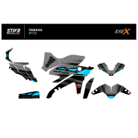 KIT DECO STIKRLAB YAMAHA MT09 V3 BLEU - Finition : BRILLANT, Modèle : STANDARD, Année moto : 2017-2020