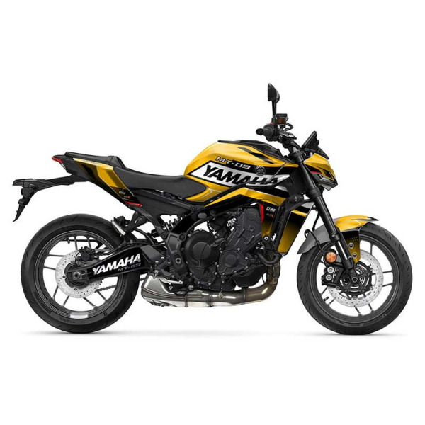 KIT DECO STIKRLAB YAMAHA MT09 V2 JAUNE - Modèle : STANDARD, Finition : MAT, Année moto : 2021-2023