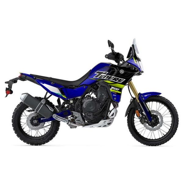KIT DECO STIKRLAB YAMAHA TENERE 700 V2 BLEU JAUNE - Finition : BRILLANT, Modèle : STANDARD, Année moto : 2025-2026