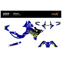KIT DECO STIKRLAB YAMAHA TENERE 700 V2 BLEU JAUNE - Finition : BRILLANT, Modèle : STANDARD, Année moto : 2025-2026