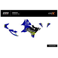 KIT DECO STIKRLAB YAMAHA TENERE 700 V2 BLEU JAUNE - Finition : BRILLANT, Modèle : STANDARD, Année moto : 2019-2024