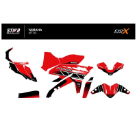 KIT DECO STIKRLAB YAMAHA MT09 V1 ROUGE - Modèle : FULL, Finition : MAT, Année moto : 2017-2020