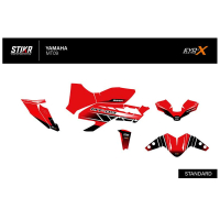 KIT DECO STIKRLAB YAMAHA MT09 V1 ROUGE - Modèle : FULL, Finition : MAT, Année moto : 2017-2020