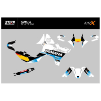 KIT DECO STIKRLAB YAMAHA TENERE 700 V1 BLANC - Modèle : STANDARD, Finition : MAT, Année moto : 2019-2024
