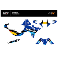 KIT DECO STIKRLAB YAMAHA TENERE 700 V1 BLEU - Modèle : STANDARD, Finition : MAT, Année moto : 2019-2024