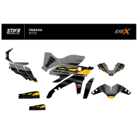 KIT DECO STIKRLAB YAMAHA MT09 V3 JAUNE - Modèle : STANDARD, Finition : MAT, Année moto : 2021-2023
