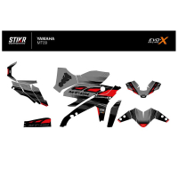 KIT DECO STIKRLAB YAMAHA MT09 V3 ROUGE - Modèle : FULL, Finition : MAT, Année moto : 2017-2020