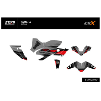 KIT DECO STIKRLAB YAMAHA MT09 V3 ROUGE - Modèle : STANDARD, Finition : MAT, Année moto : 2017-2020
