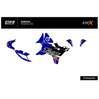 KIT DECO STIKRLAB YAMAHA TENERE 700 V2 BLEU GRIS - Modèle : STANDARD, Finition : MAT, Année moto : 2019-2024