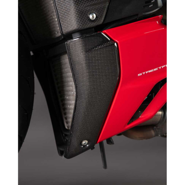 CACHES LATÉRAUX INFÉRIEUR RADIATEUR CARBONE LIGHTECH DUCATI - Finition : BRILLANT