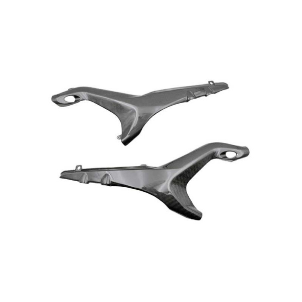 FLANCS RÉSERVOIR INFÉRIEURS CARBONE LIGHTECH DUCATI - Finition : BRILLANT