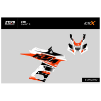 Kit déco KTM 990 RC R - V2 - BLANC - Finition : BRILLANT, Modèle : STANDARD