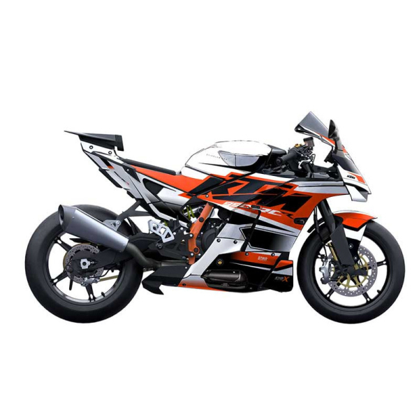 Kit déco KTM 990 RC R - V2 - BLANC - Modèle : FULL, Finition : MAT