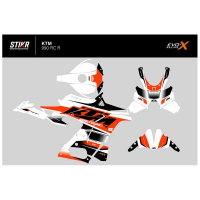 Kit déco KTM 990 RC R - V2 - BLANC - Finition : BRILLANT, Modèle : FULL