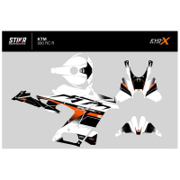 Kit déco KTM 990 RC R - V3 - BLANC - Finition : BRILLANT, Modèle : STANDARD