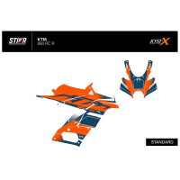 Kit déco KTM 990 RC R - V3 - ORANGE BLEU - Finition : BRILLANT, Modèle : STANDARD