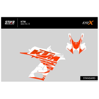 Kit déco KTM 990 RC R - V1 - BLANC - Finition : BRILLANT, Modèle : STANDARD
