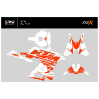 Kit déco KTM 990 RC R - V1 - BLANC - Modèle : STANDARD, Finition : MAT