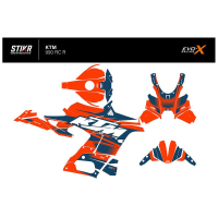 Kit déco KTM 990 RC R - V2 - ORANGE BLEU - Modèle : FULL, Finition : MAT