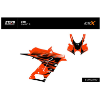 Kit déco KTM 990 RC R - V1 - ORANGE NOIR - Finition : BRILLANT, Modèle : FULL