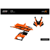 Kit déco KTM 990 RC R - V3 - ORANGE NOIR - Modèle : FULL, Finition : MAT
