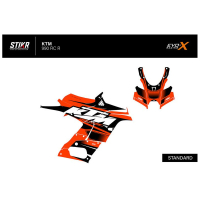 Kit déco KTM 990 RC R - V2 - ORANGE NOIR - Finition : BRILLANT, Modèle : FULL